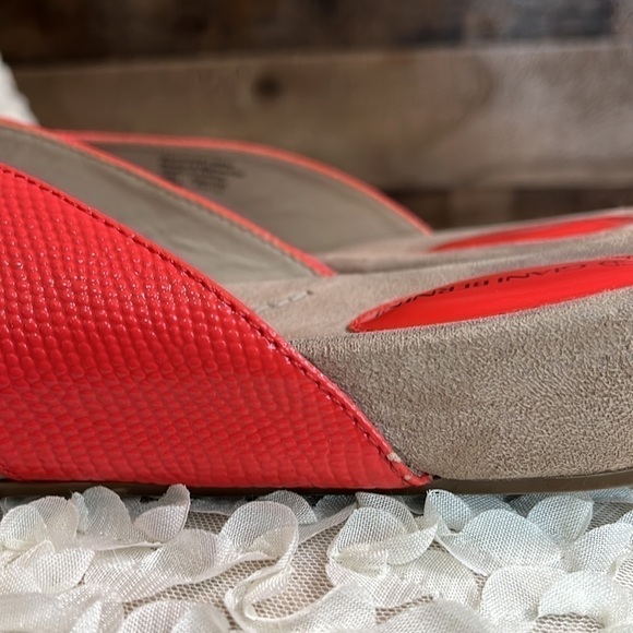 GIANI Bernini Coral/Orange SANDALS Size 7.5 - Picture 4 of 8